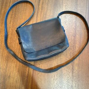 ABLE brand: Classic Black Leather Crossbody Bag